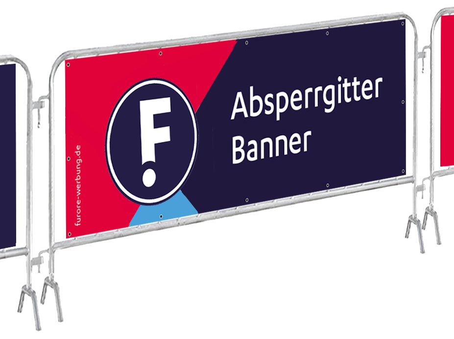 Absperrgitter Banner