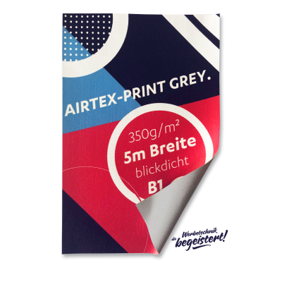 Airtex Print Grey, B1 blickdicht, geschnitten Preis pro qm/ab 100 qm