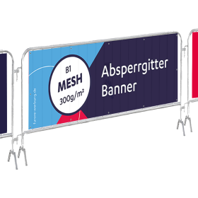 Absperrgitter Banner Netzplane