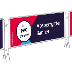 Absperrgitter Banner PVC-Plane