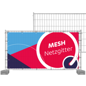 Bauzaunbanner Netzplane Mesh