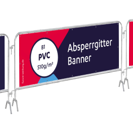 Absperrgitter Banner PVC-Plane