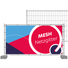 Bauzaunbanner Netzplane Mesh