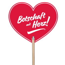 Lollipop Werbeschild in Herzform