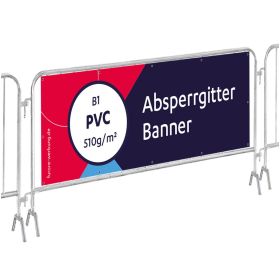 PVC-Banner Frontlit, 5er-Set für Absperrgitter 215 x 73 cm