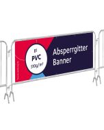 PVC-Banner Frontlit, 5er-Set für Absperrgitter 215 x 73 cm